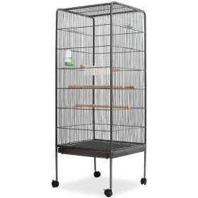 Bird cage with black steel roof 54x54x146 cm by vidaXL, Feet and bird cages - Ref: Foro24-170408, Price: 129,05 €, Discount: %