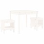 Garden table and chairs 3 pieces solid white pine wood by , Garden sets - Ref: Foro24-3157704, Price: 167,31 €, Discount: %