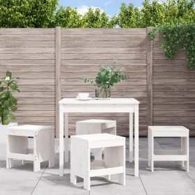 Garten-Essgruppe 5-teilig aus massivem weißem Kiefernholz von , Gartensets - Ref: Foro24-3157710, Preis: 244,98 €, Rabatt: %