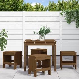 Garten-Essgruppe 5-teilig aus massivem honigbraunem Kiefernholz von , Gartensets - Ref: Foro24-3157712, Preis: 248,99 €, Raba...