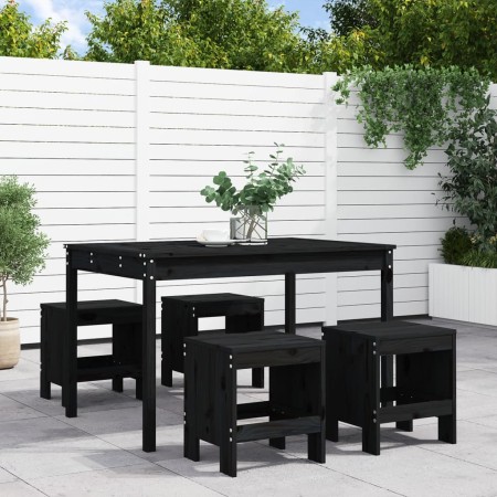 Garten-Essgruppe 5-teilig aus massivem schwarzem Kiefernholz von , Gartensets - Ref: Foro24-3157719, Preis: 269,38 €, Rabatt: %