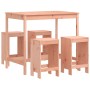 High table and 5-piece garden stools set made of solid Douglas fir wood by , Garden sets - Ref: Foro24-3157750, Price: 289,80...