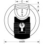 Master Lock Excell rundes Vorhängeschloss aus Edelstahl 70 mm M40EURDNUM von Master Lock, Vorhängeschlösser und Riegel - Ref:...