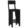 Garden table and high stools 9 pcs solid black pine wood by , Garden sets - Ref: Foro24-3157821, Price: 698,99 €, Discount: %