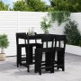 5-piece black pine wood garden table and high stools set by , Garden sets - Ref: Foro24-3157809, Price: 373,73 €, Discount: %