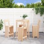 Gartentisch- und Hochhocker-Set, 5-teilig, aus massivem Kiefernholz von , Gartensets - Ref: Foro24-3157799, Preis: 306,44 €, ...