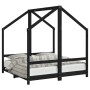 Estructura de cama de niños madera de pino negro 2x(70x140) cm de , Cunas y camas para niños - Ref: Foro24-3200594, Precio: 2...