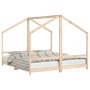 Estructura de cama de niños madera maciza de pino 2x(90x200) cm de , Cunas y camas para niños - Ref: Foro24-3200589, Precio: ...