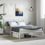 Estructura de cama de metal con cabecero blanca 150x200 cm de , Camas y somieres - Ref: Foro24-355514, Precio: 96,56 €, Descu...