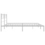 Metal bed frame with white headboard 180x200 cm by , Beds and slatted bases - Ref: Foro24-355516, Price: 112,99 €, Discount: %