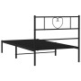 Bed frame with black metal headboard 75x190 cm by , Beds and slatted bases - Ref: Foro24-355453, Price: 58,24 €, Discount: %