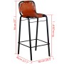 Kitchen bar stools 2 units genuine leather by vidaXL, Kitchen stools - Ref: Foro24-244248, Price: 290,50 €, Discount: %