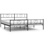 Estructura de cama cabecero y estribo metal negro 180x200 cm de , Camas y somieres - Ref: Foro24-355485, Precio: 106,13 €, De...