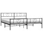 Estructura de cama cabecero y estribo metal negro 180x200 cm de , Camas y somieres - Ref: Foro24-355485, Precio: 106,13 €, De...