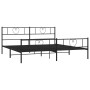 Estructura de cama cabecero y estribo metal negro 180x200 cm de , Camas y somieres - Ref: Foro24-355485, Precio: 106,13 €, De...