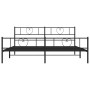 Estructura de cama cabecero y estribo metal negro 180x200 cm de , Camas y somieres - Ref: Foro24-355485, Precio: 106,13 €, De...