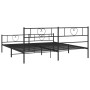 Estructura de cama cabecero y estribo metal negro 180x200 cm de , Camas y somieres - Ref: Foro24-355485, Precio: 106,13 €, De...