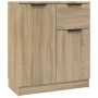 Aparador de madera contrachapada color roble Sonoma 60x30x70 cm de , Aparadores - Ref: Foro24-811109, Precio: 79,99 €, Descue...