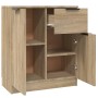 Aparador de madera contrachapada color roble Sonoma 60x30x70 cm de , Aparadores - Ref: Foro24-811109, Precio: 79,99 €, Descue...