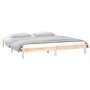 Bed frame with LED Super King solid wood 180x200 cm by , Beds and slatted bases - Ref: Foro24-820621, Price: 111,99 €, Discou...