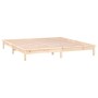 Bed frame with LED Super King solid wood 180x200 cm by , Beds and slatted bases - Ref: Foro24-820621, Price: 111,99 €, Discou...