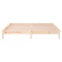 Bed frame with LED Super King solid wood 180x200 cm by , Beds and slatted bases - Ref: Foro24-820621, Price: 111,99 €, Discou...