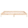 Bed frame with LED Super King solid wood 180x200 cm by , Beds and slatted bases - Ref: Foro24-820621, Price: 111,99 €, Discou...