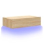 TV stand with LED lights Sonoma oak 60x35x15.5 cm by , TV Furniture - Ref: Foro24-842890, Price: 39,76 €, Discount: %