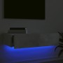 TV stand with LED lights in concrete gray, 60x35x15.5 cm by , TV Furniture - Ref: Foro24-842892, Price: 45,12 €, Discount: %