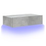 TV stand with LED lights in concrete gray, 60x35x15.5 cm by , TV Furniture - Ref: Foro24-842892, Price: 45,12 €, Discount: %