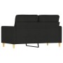 2-Sitzer-Sofa aus schwarzem Stoff 120 cm von , Sofas - Ref: Foro24-359231, Preis: 232,02 €, Rabatt: %