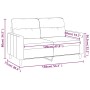 2-Sitzer-Sofa aus schwarzem Stoff 120 cm von , Sofas - Ref: Foro24-359231, Preis: 232,02 €, Rabatt: %