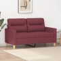 Sofá de 2 plazas de tela rojo tinto 120 cm de , Sofás - Ref: Foro24-359233, Precio: 230,99 €, Descuento: %