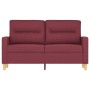 Sofá de 2 plazas de tela rojo tinto 120 cm de , Sofás - Ref: Foro24-359233, Precio: 230,99 €, Descuento: %