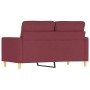 Sofá de 2 plazas de tela rojo tinto 120 cm de , Sofás - Ref: Foro24-359233, Precio: 230,99 €, Descuento: %