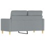 2-Sitzer-Sofa aus hellgrauem Stoff 120 cm von , Sofas - Ref: Foro24-359227, Preis: 230,53 €, Rabatt: %