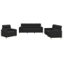 3-piece sofa set with black fabric cushions by , Sofas - Ref: Foro24-3201556, Price: 718,16 €, Discount: %