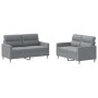 Set von Sofas mit 2 Stück Kissen aus hellgrauem Stoff von , Sofas - Ref: Foro24-3201568, Preis: 485,62 €, Rabatt: %