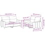 Set von Sofas mit 2 Stück Kissen aus hellgrauem Stoff von , Sofas - Ref: Foro24-3201568, Preis: 432,45 €, Rabatt: %