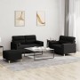 Set Sofas mit Kissen 3 Stück schwarzer Stoff von , Sofas - Ref: Foro24-3201596, Preis: 562,63 €, Rabatt: %