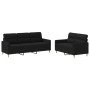 Sofagarnitur mit 2 Stück Kissen aus schwarzem Stoff von , Sofas - Ref: Foro24-3201604, Preis: 553,38 €, Rabatt: %