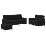 3-piece sofa set with black fabric cushions by , Sofas - Ref: Foro24-3201612, Price: 587,27 €, Discount: %