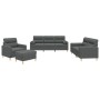 Set of sofas with 4 dark gray fabric cushions by , Sofas - Ref: Foro24-3201561, Price: 805,32 €, Discount: %