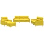 Set Sofas mit Kissen 4 Stück hellgelber Stoff von , Sofas - Ref: Foro24-3201549, Preis: 692,92 €, Rabatt: %