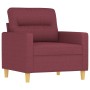 Set von Sofas mit Kissen 3 Stück roter roter Stoff von , Sofas - Ref: Foro24-3201542, Preis: 680,99 €, Rabatt: %