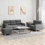 Set Sofas mit Kissen 3 Stück dunkelgrauer Stoff von , Sofas - Ref: Foro24-3201625, Preis: 639,61 €, Rabatt: %