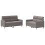 Sofa set with 2 pieces of gray taupe fabric cushions by , Sofas - Ref: Foro24-3201575, Price: 464,00 €, Discount: %