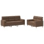 Set Sofas mit 2 Stück Kissen brauner Stoff von , Sofas - Ref: Foro24-3201619, Preis: 559,72 €, Rabatt: %