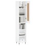 Tall white engineered wood display cabinet 34.5x34x180 cm by , Sideboards - Ref: Foro24-3200305, Price: 86,89 €, Discount: %