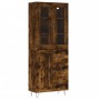 Aparador alto madera contrachapada roble ahumado 69,5x34x180 cm de , Aparadores - Ref: Foro24-3198694, Precio: 164,81 €, Desc...